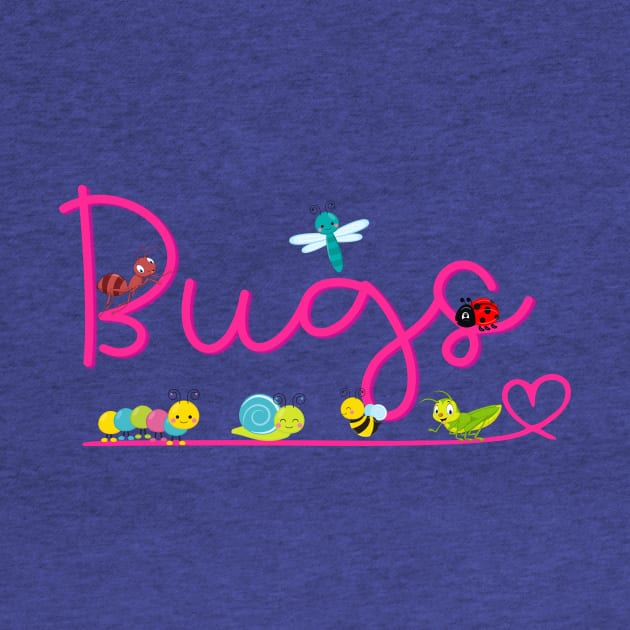 Bugs Cute Happy Bugs by Dallen Fox